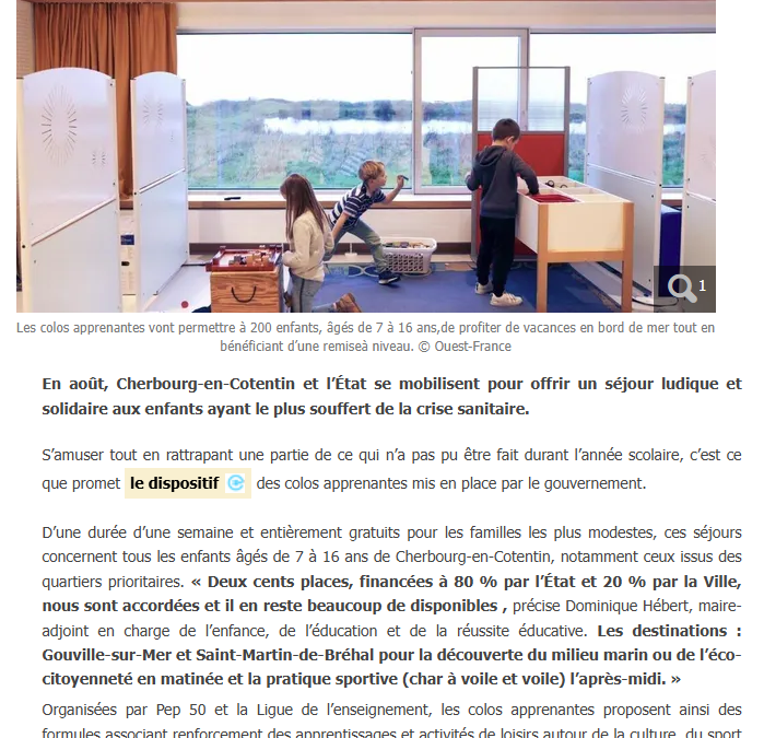 Nous faisons la une !